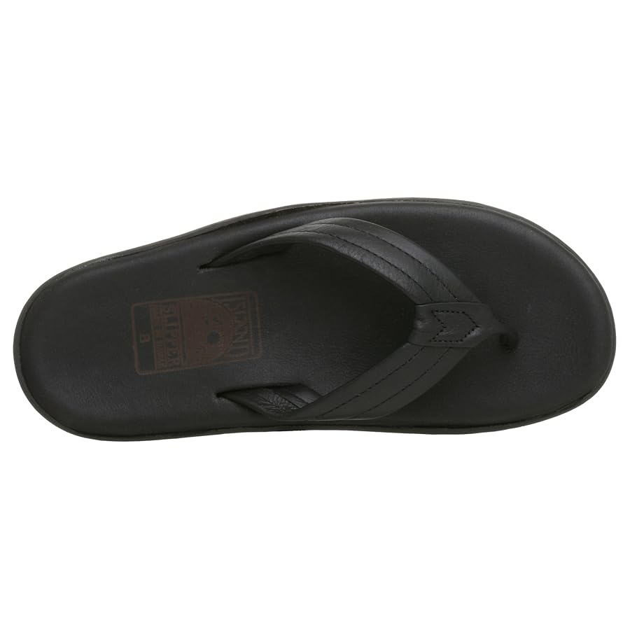 【箱無し】 SLIPPER PB202 Black US9 27cm Made in Hawaii | Classic Black Leather Thong Sandals